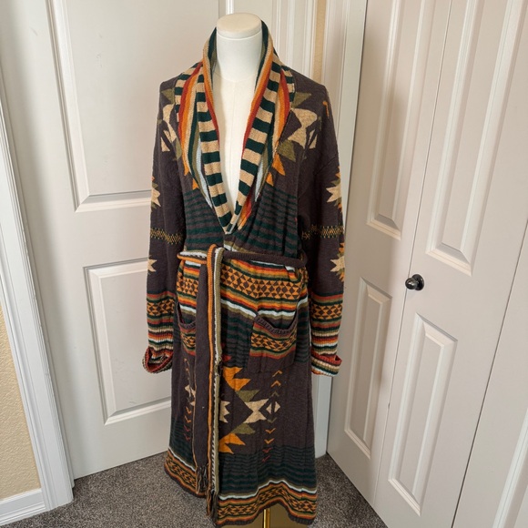 Faherty Sweaters - FAHERTY B. Yellowtail Paloma Duster Cardigan Valley Multi Eagle Peak Green Large